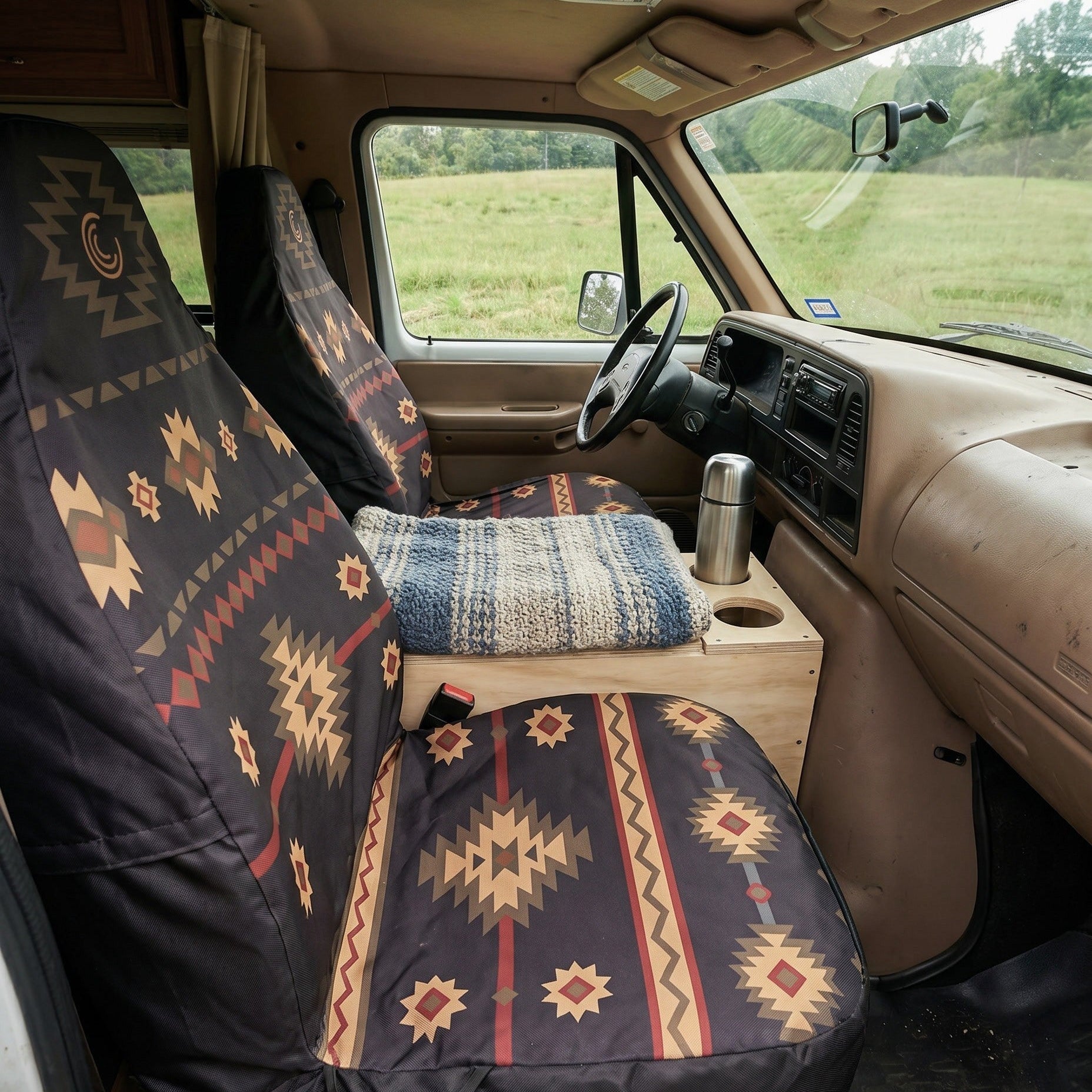 Aztec Night - Singe Seat Cover